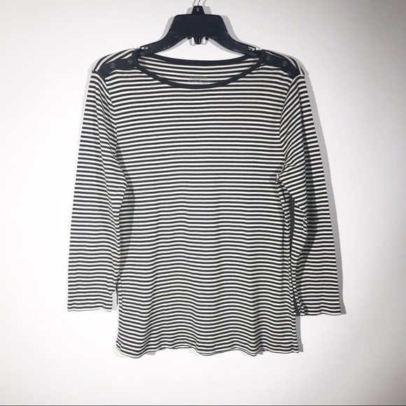 J. Crew Tops - J Crew | “Perfect Fit” Striped 3/4 Sleeve Tee